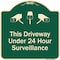 Signmission Designer Series-This Driveway Under 24 Hour Surveillance With Graphics, 18" H, G-1818-9748 A-DES-G-1818-9748 - alternate 1